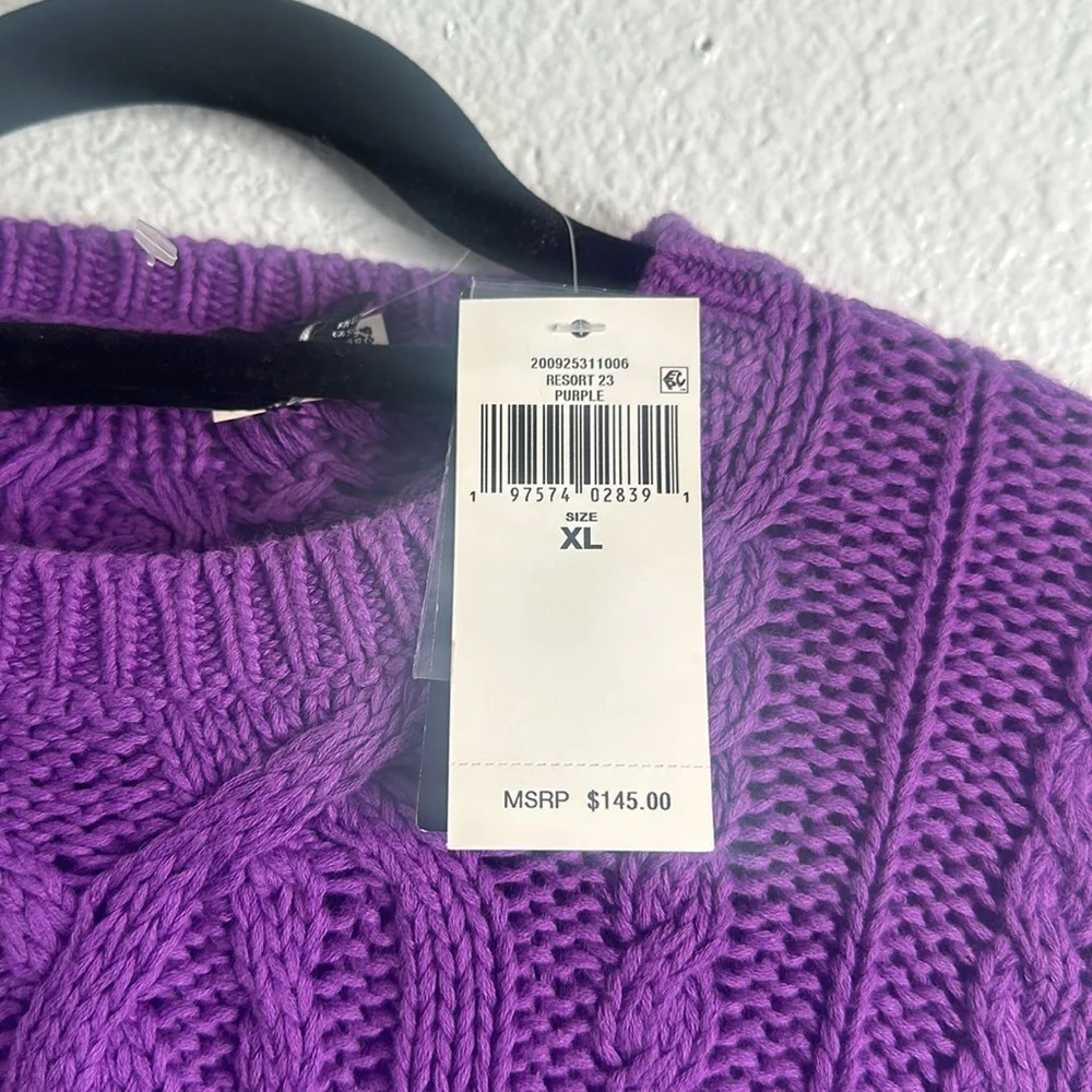 Lauren Ralph Lauren black label cable knit sweater size XlArge new - Picture 5 of 11